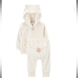 Carter's Cream Bear Hoodie and Pants Set size 12months